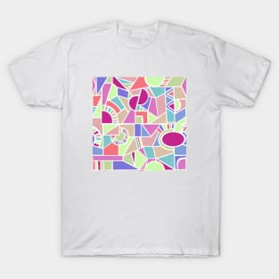 Neon Colours - Quirky Shaped Geometric Patterns T-Shirt